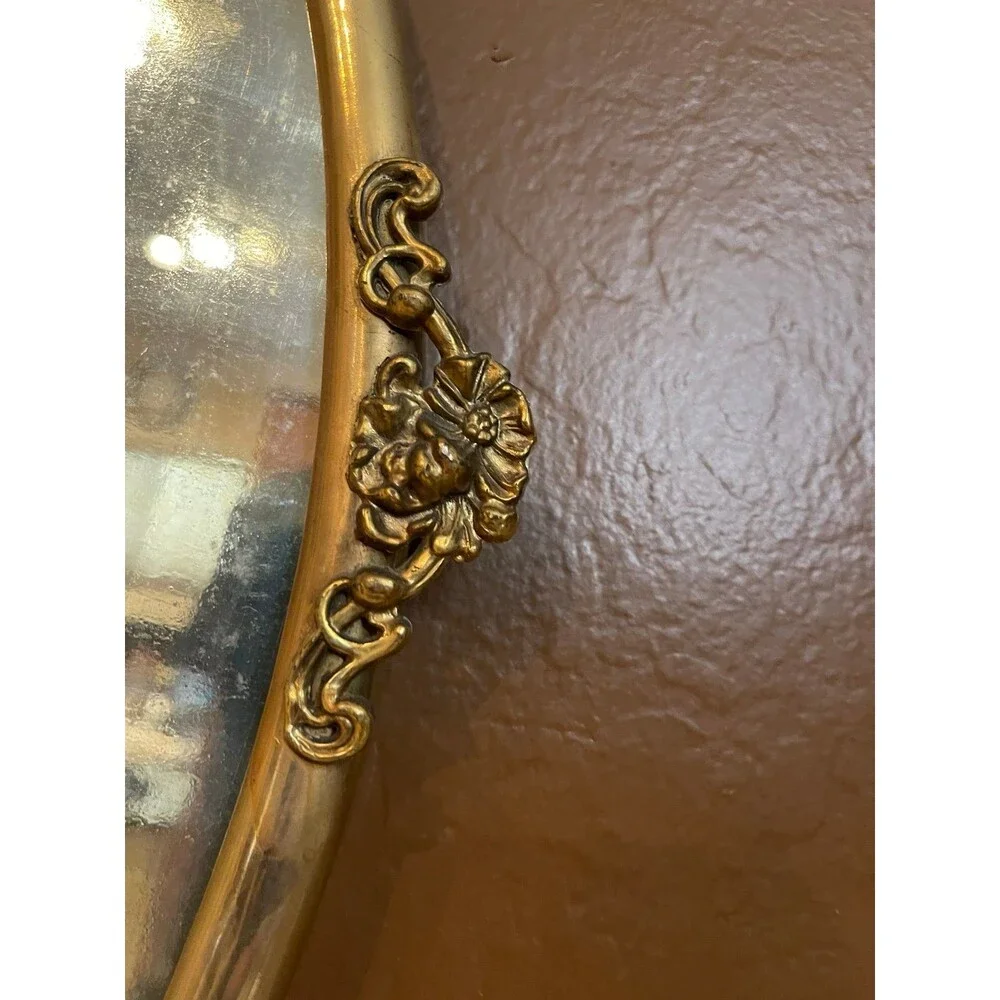 Vintage Brass Ornate Oval Frame